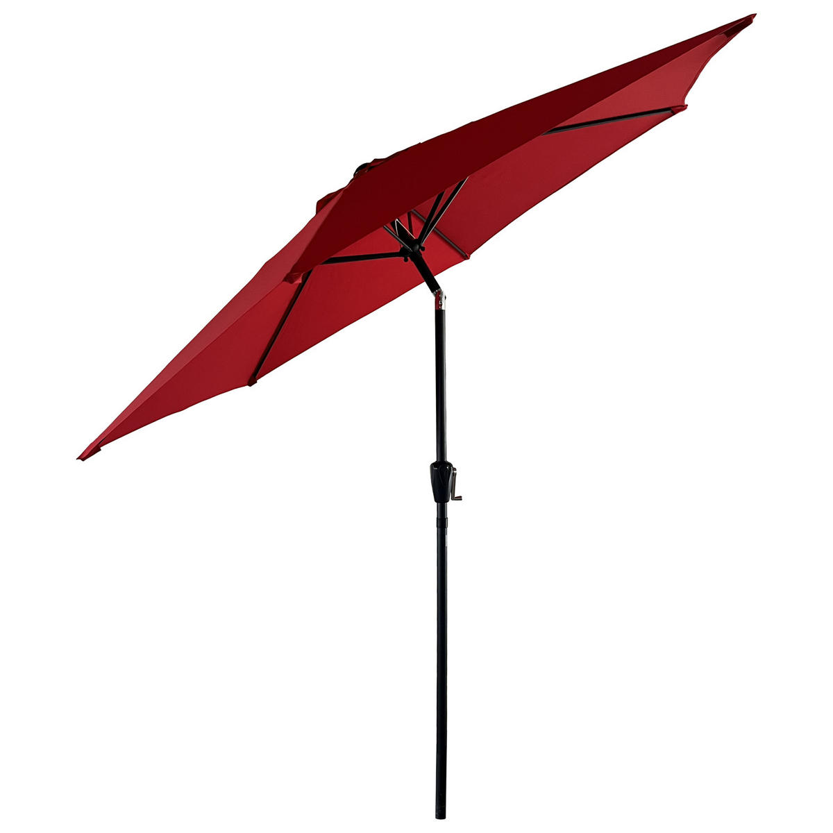 SONNENSCHIRM Hapuna Rot Ø 2,70 m - Rot, Textil (270/270cm) - Happy Garden