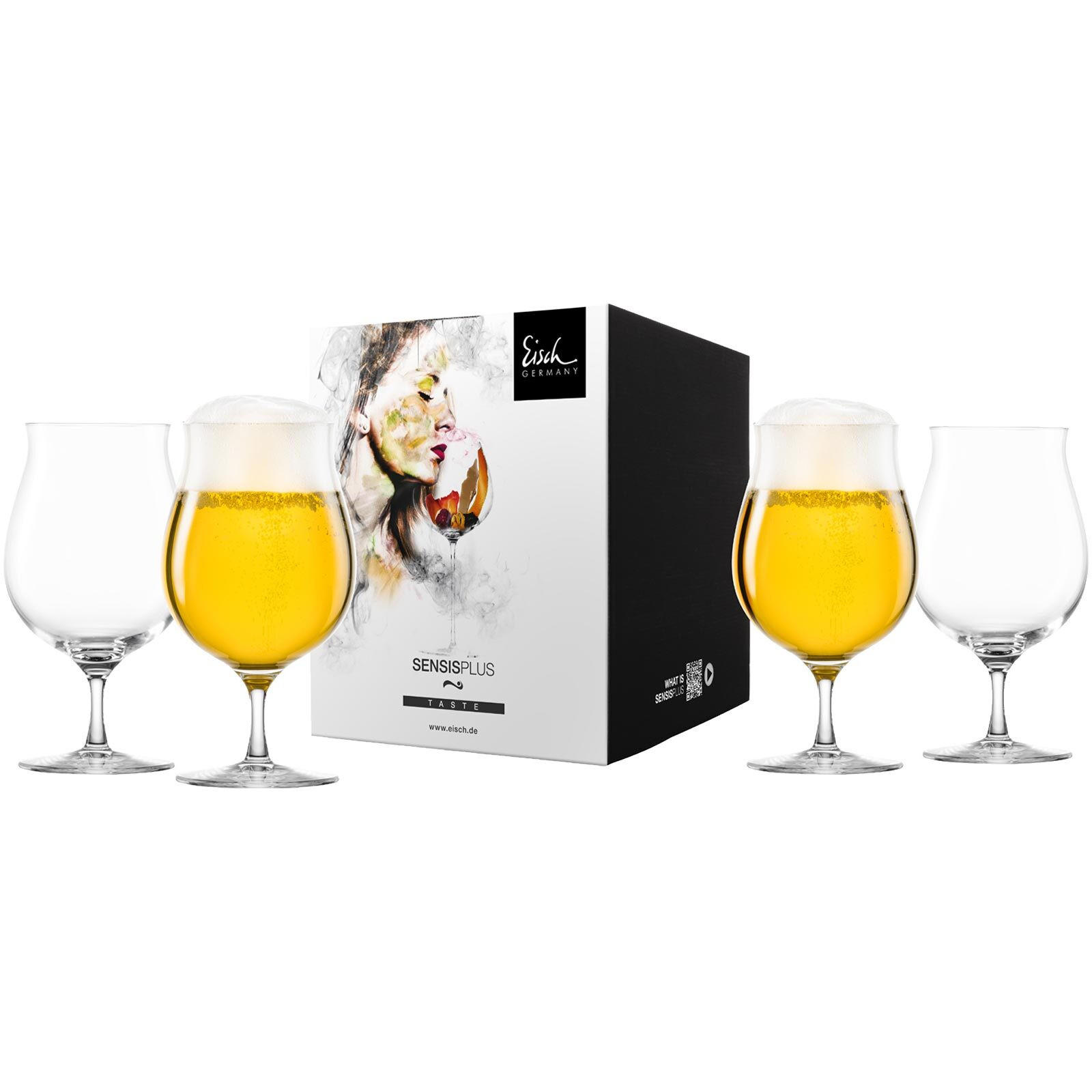 BIERGLÄSER UNIVERSAL Superior SensisPlus transparent 520 ml 4er Set - Transparent, Glas (0.52L) - Eisch