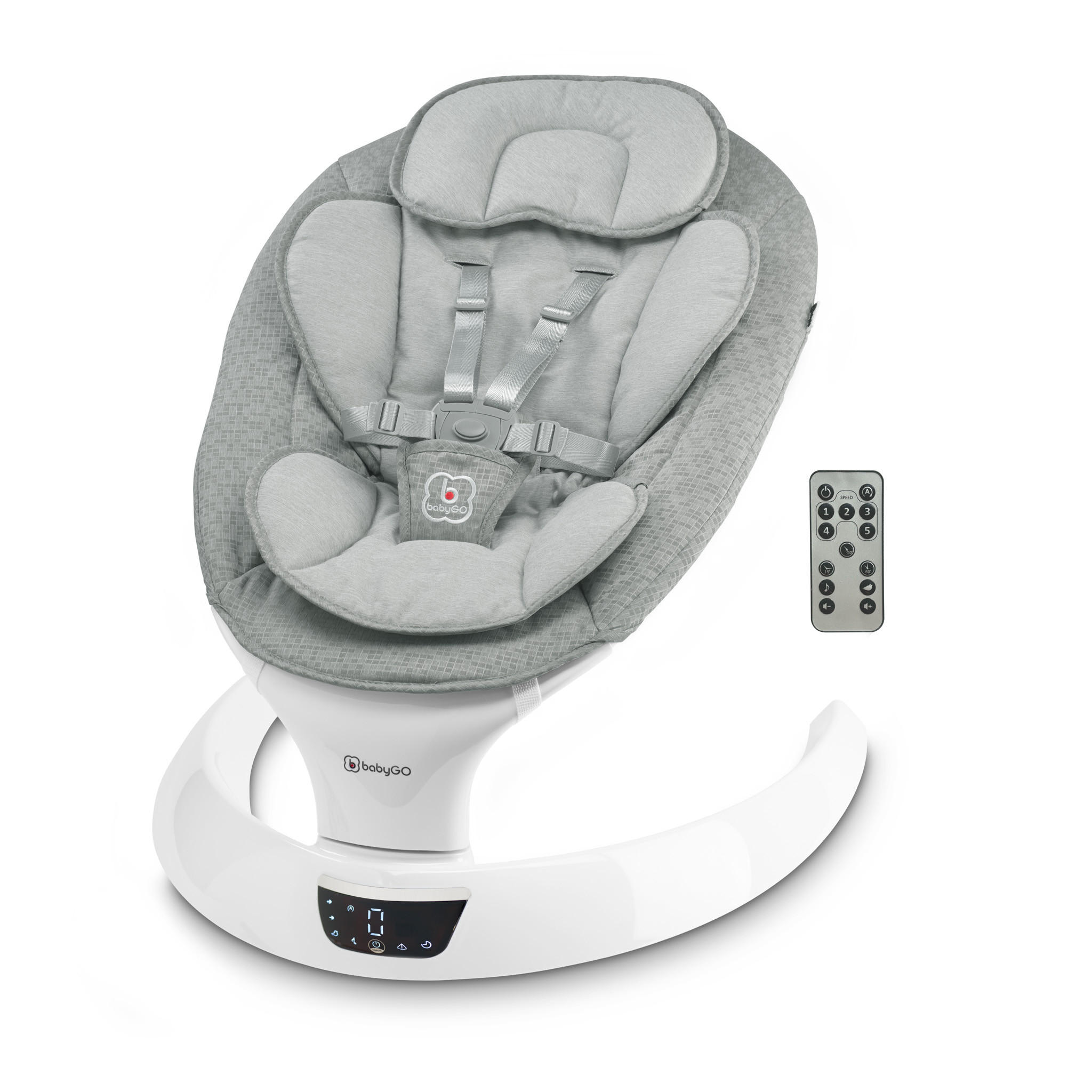 BABYWIEGE Swing grau - Grau, Kunststoff (58/62/71cm) - BabyGo