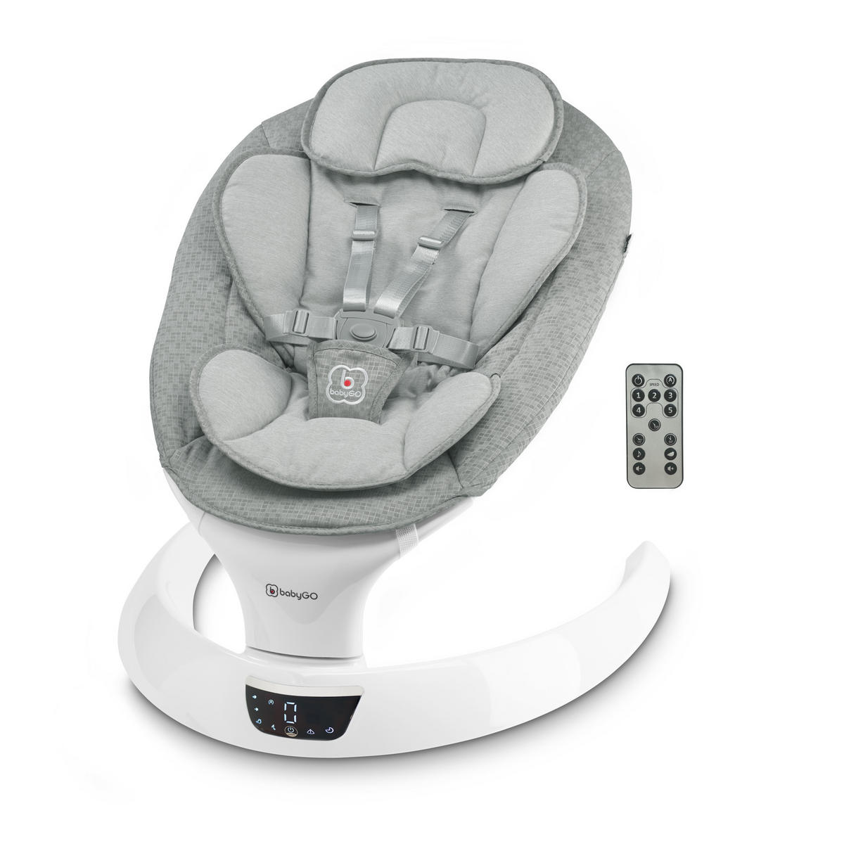 BABYWIEGE Swing grau - Grau, Kunststoff (58/62/71cm) - BabyGo