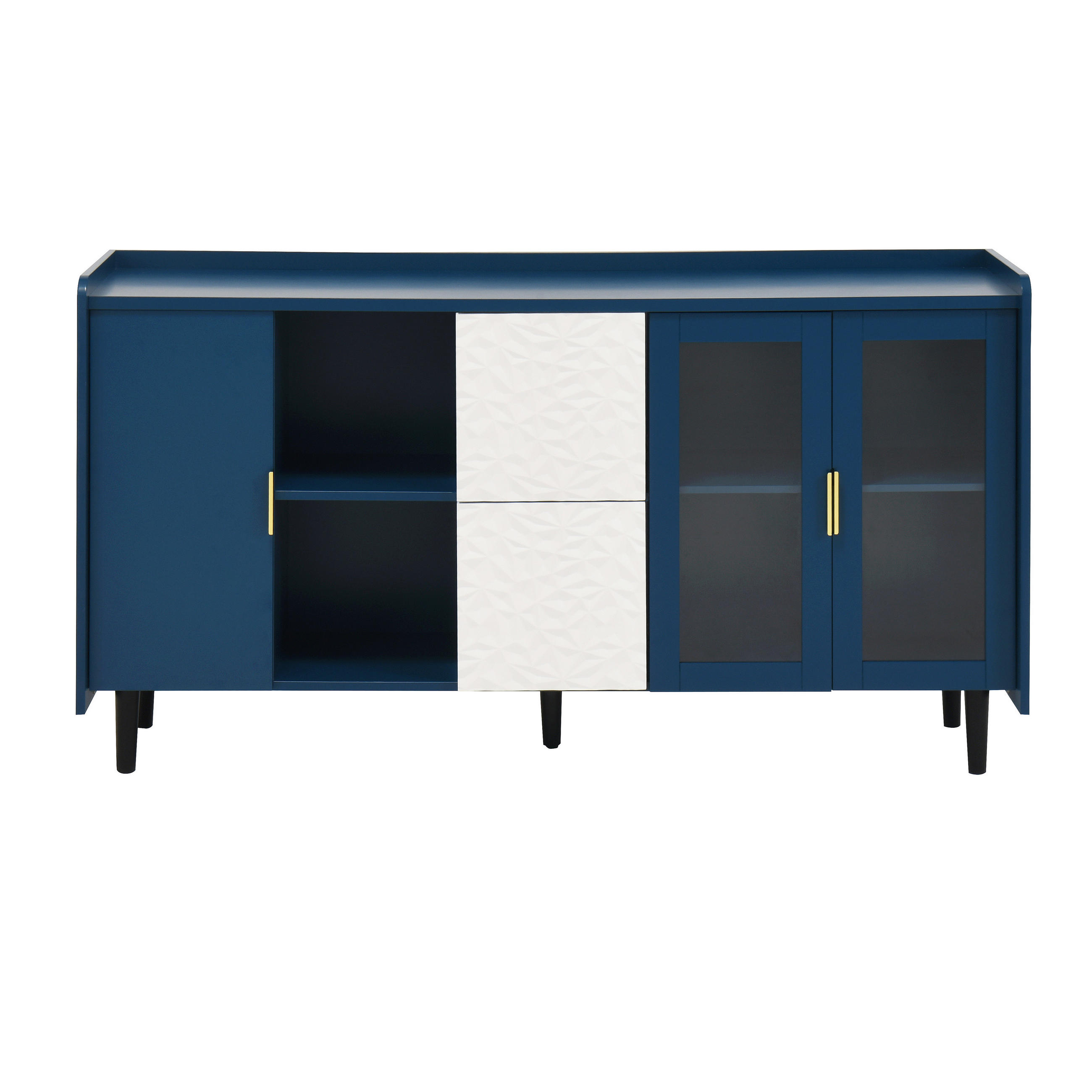 SIDEBOARD Blau 150/40/80 cm - Blau, Holzwerkstoff (150/80/40cm) - PANGIVO