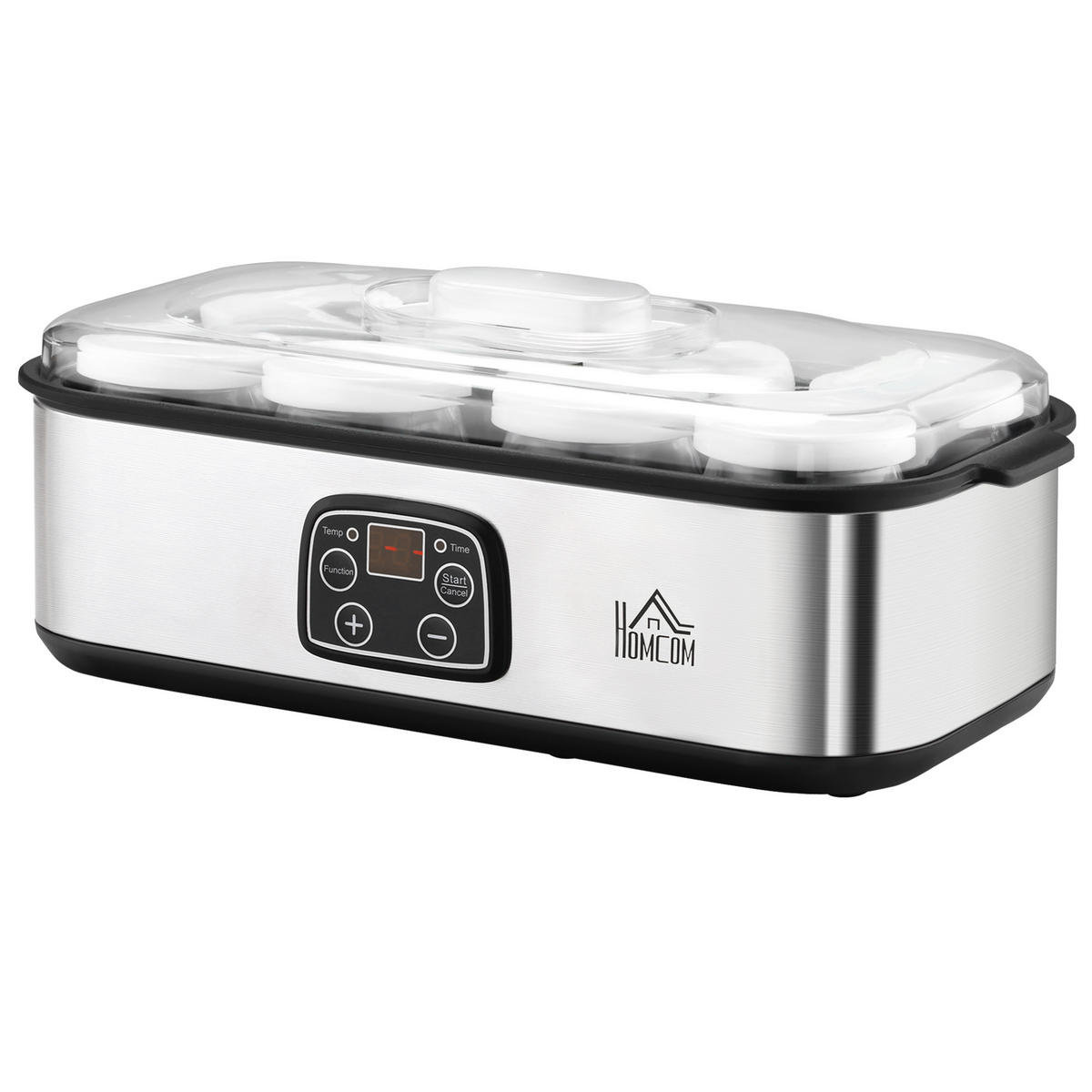 KÜCHENMASCHINE Joghurtbereiter 25 W Silber mit Timer - Silberfarben, Metall (18.8/14/36cm) - Korfee