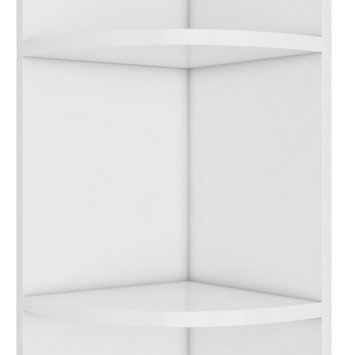 ECKREGAL platzsparend 42 x 30 x 180 cm MDF Weiß 5 Ebenen - Weiß, Holzwerkstoff (30/180/42cm) - Beauniv