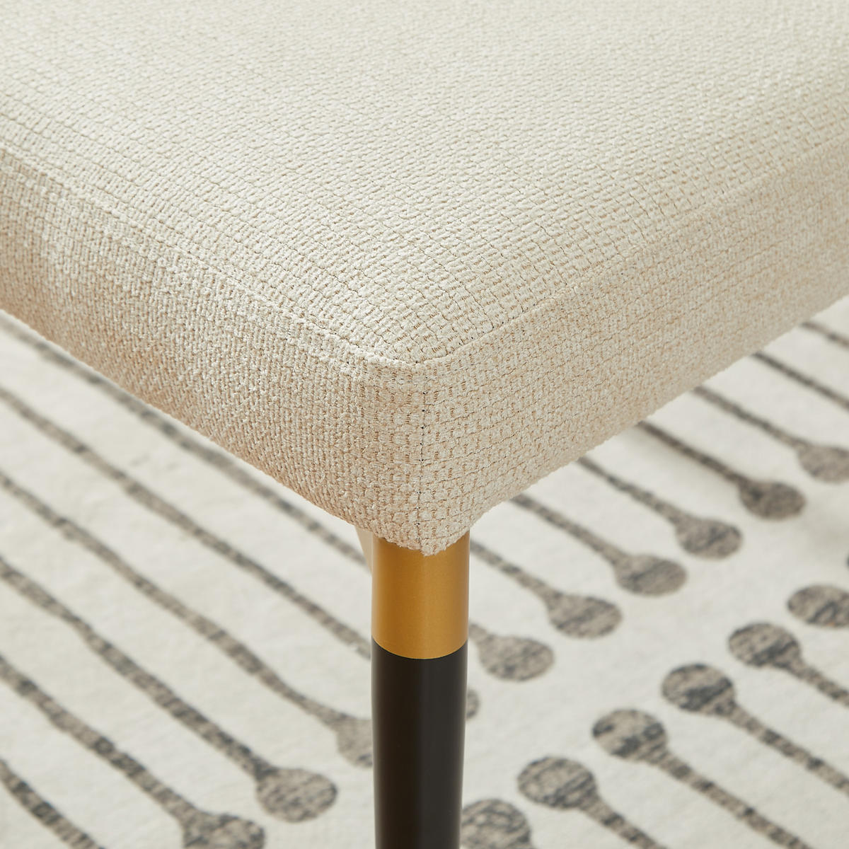 ESSZIMMERSTUHL 2er-Set skandinavischer Stil Stoff Beige - Beige, Metall (49/85/59cm) - Meubliv