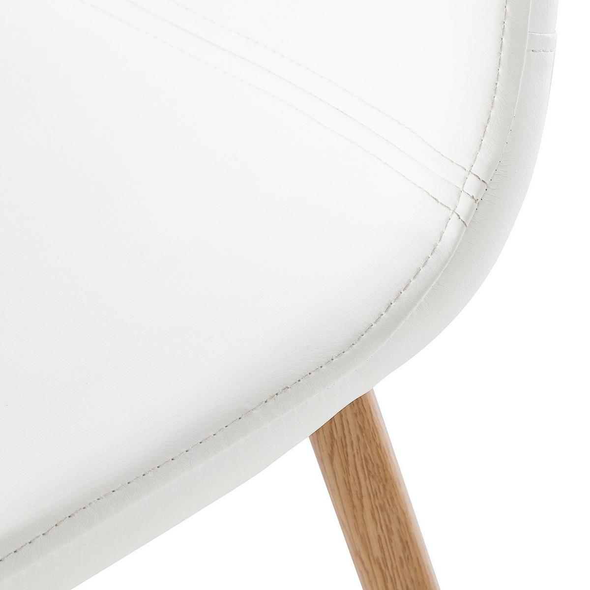 POLSTERSTUHL - Weiß, Kunststoff/Metall (44/87/52cm) - home24