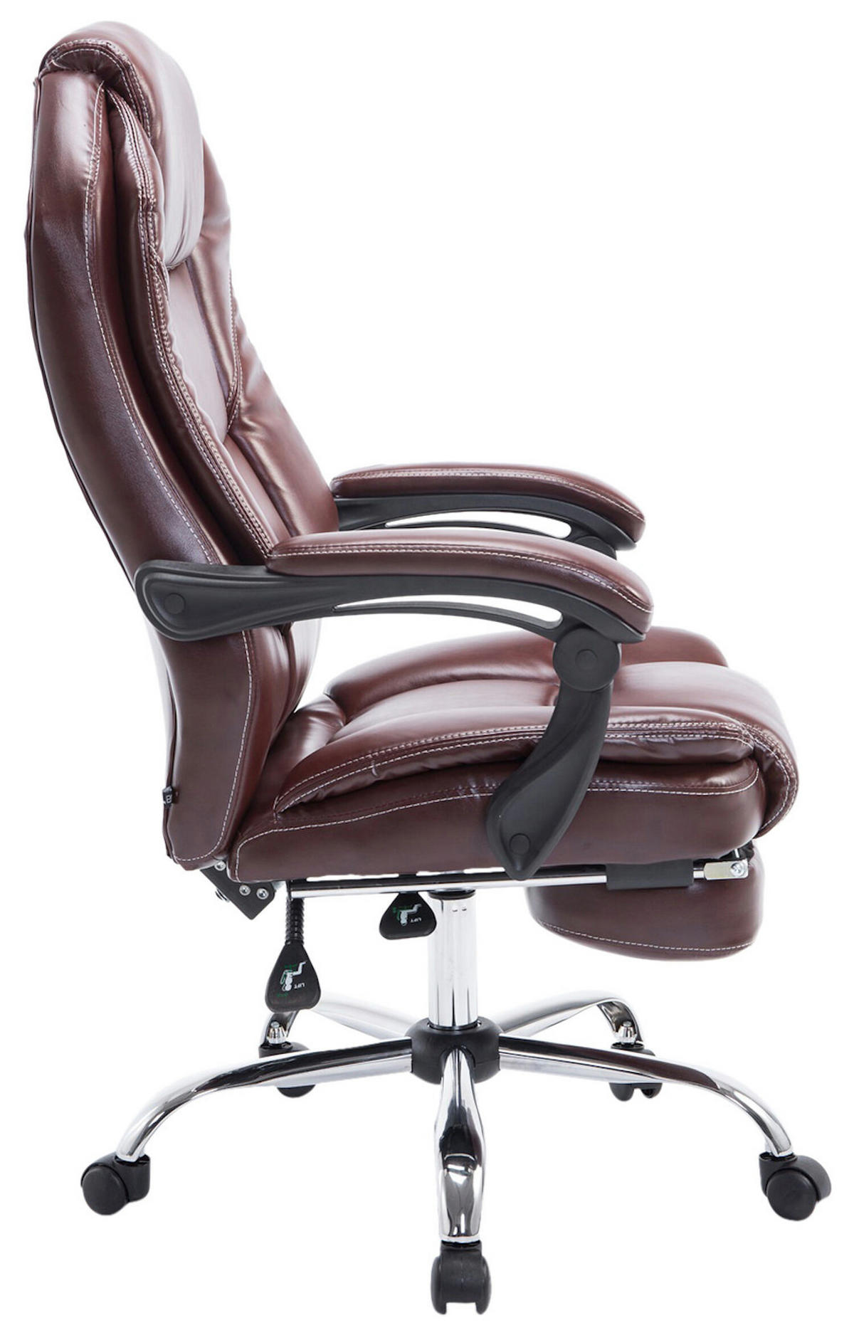 BÜROSTUHL Castan, Bordeauxrot - Rot, Textil/Metall (67/124/64cm) - TPFLiving