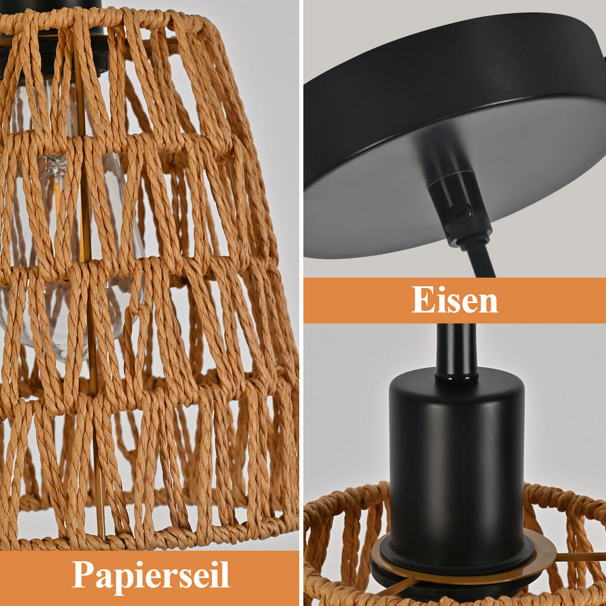 PENDELLEUCHTE Aurora 18/10/120 cm - Braun, Metall (18/10/120cm) - ZMH