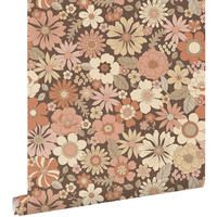 TAPETE Retro Blumen 53 cm x 10.05 m - Pink, Papier (53/1000cm) - ESTAhome