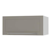 KLAPPHÄNGESCHRANK Kvantum W6B/80 Beige Matt / Weiß Matt 80 / 59 / 36cm - Beige/Weiß, Holz/Holzwerkstoff (80/36/59cm) - Feldmann-Wohnen