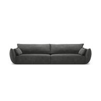 SOFA Kaelle aus Chenille-Stoff dunkelgrau 4 Sitzplätze - Dunkelgrau, Textil (110/85/248cm) - Micadoni