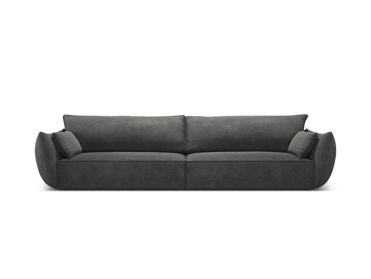 SOFA Kaelle aus Chenille-Stoff dunkelgrau 4 Sitzplätze - Dunkelgrau, Textil (110/85/248cm) - Micadoni
