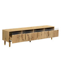TV Lowboard 178 cm, 4 Schubladen, Holzoptik, Stauraum - Braun, Holz (178/35/45cm)