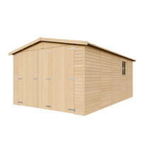 LESENA garaža 15 m² - H222x516x324 cm - Panelna konstrukcija - M101 - naravne barve, les (303/183/493cm) - Timbela