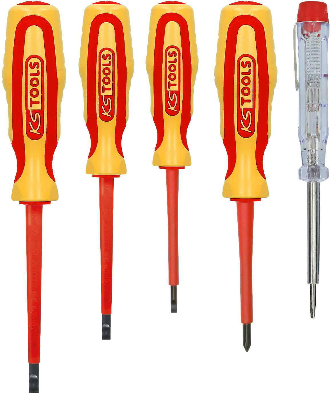 ERGOTORQUE VDE SCHRAUBENDREHER-SATZ, PH+SCHLITZ, 5-TLG - Multicolor, Kunststoff/Metall (27/12/48cm) - KS Tools
