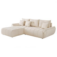ECKSOFA ARO mit Schlaffunktion und Bettkasten Creme - Creme, Holzwerkstoff/Kunststoff (280/190cm) - Idohome