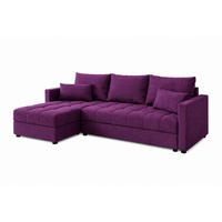 WOHNLANDSCHAFT AURELIA– Ecksofa in L-Form mit Schlaffunktion Bettkasten & Kissen Stoff KRONOS 226 cm Violett - Violett, Kunststoff (226/140cm) - Wohnideebilder