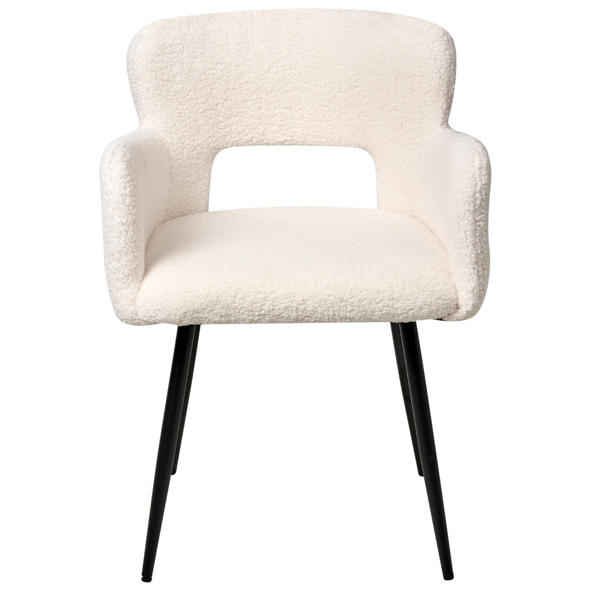 JÍDELNÍ ŽIDLE sada 2 ks Sametová látka Bílá Sanilac - krémová, kov/textil (54/76/50cm) - Beliani