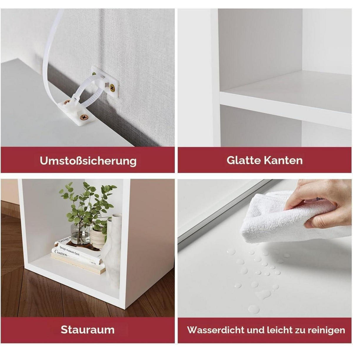 BÜCHERREGAL 6 Ebenen 23,5 x 30 x 181 cm Weiß - Weiß, Holzwerkstoff (30/181/23.5cm)