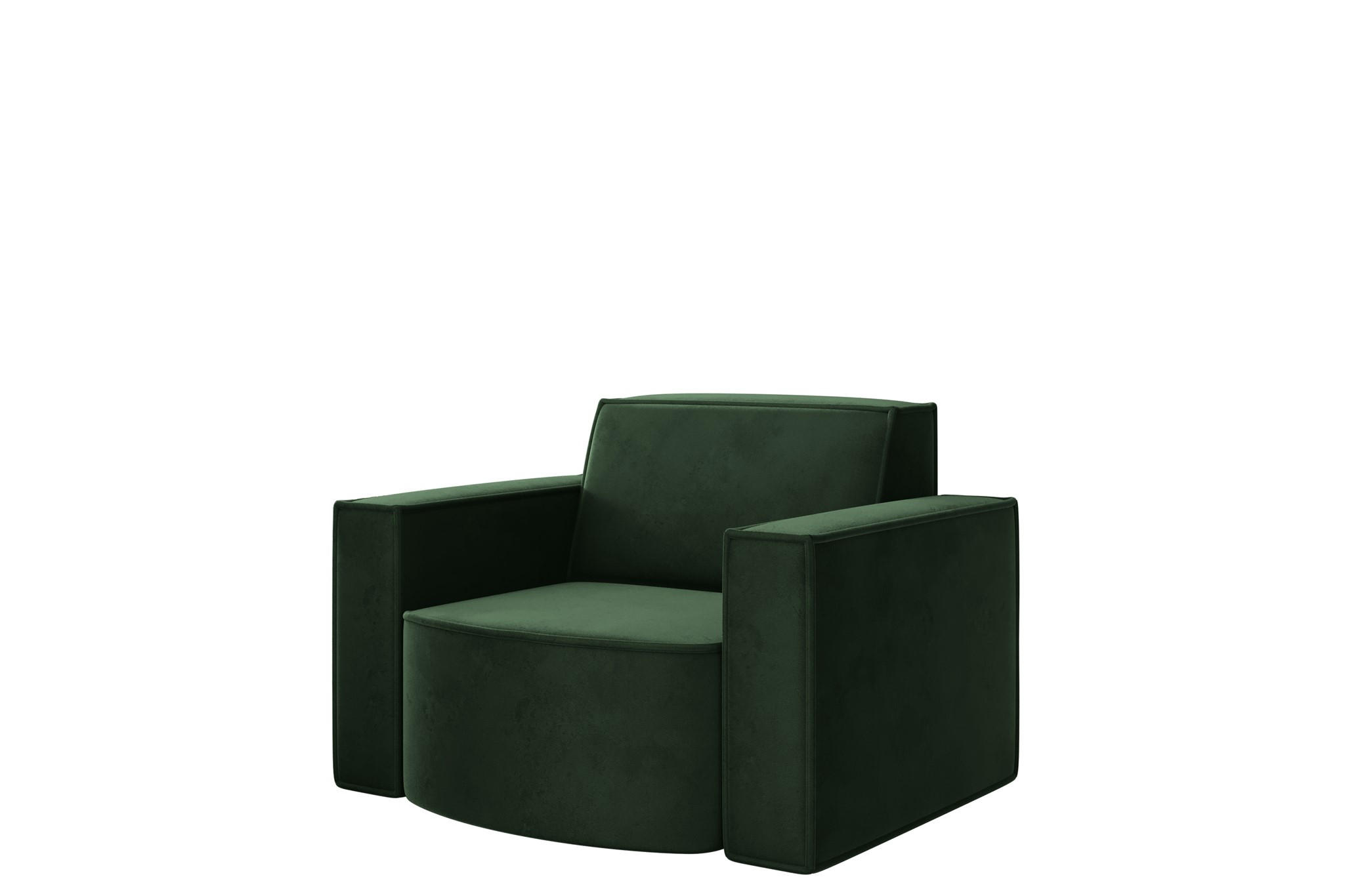 SESSEL Palma Opera Velvet - Grün, Holzwerkstoff/Textil (98/74/89cm) - Fun Möbel