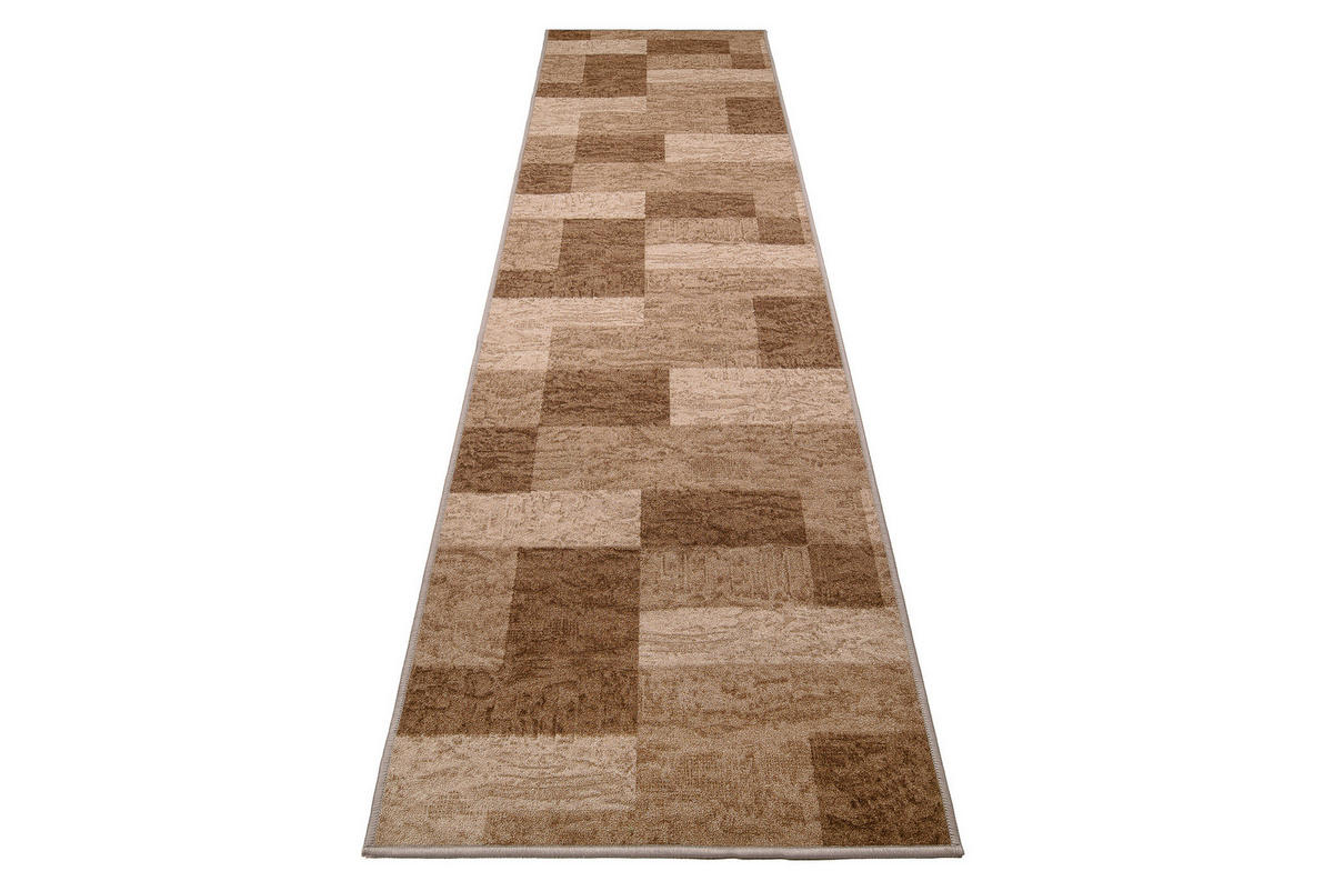 TEPPICHLÄUFER Anti-Rutsch Naturfarben rutschfest Gummiunterlage 100/400 cm - Naturfarben, Textil (100/400cm) - Tapiso