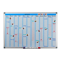 WHITEBOARD Planer - Weiß, Metall (90/60/5cm) - Relaxdays