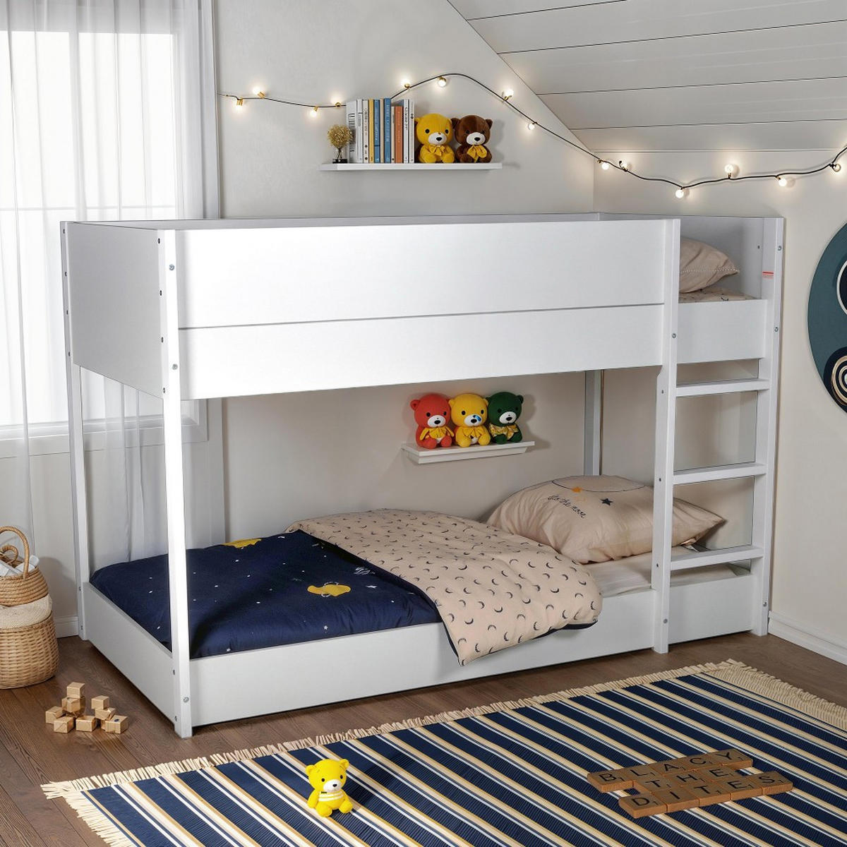 ETAGENBETT BOB / 90x190cm - Weiß - Weiß, Holz (90/190cm) - Weber Industries