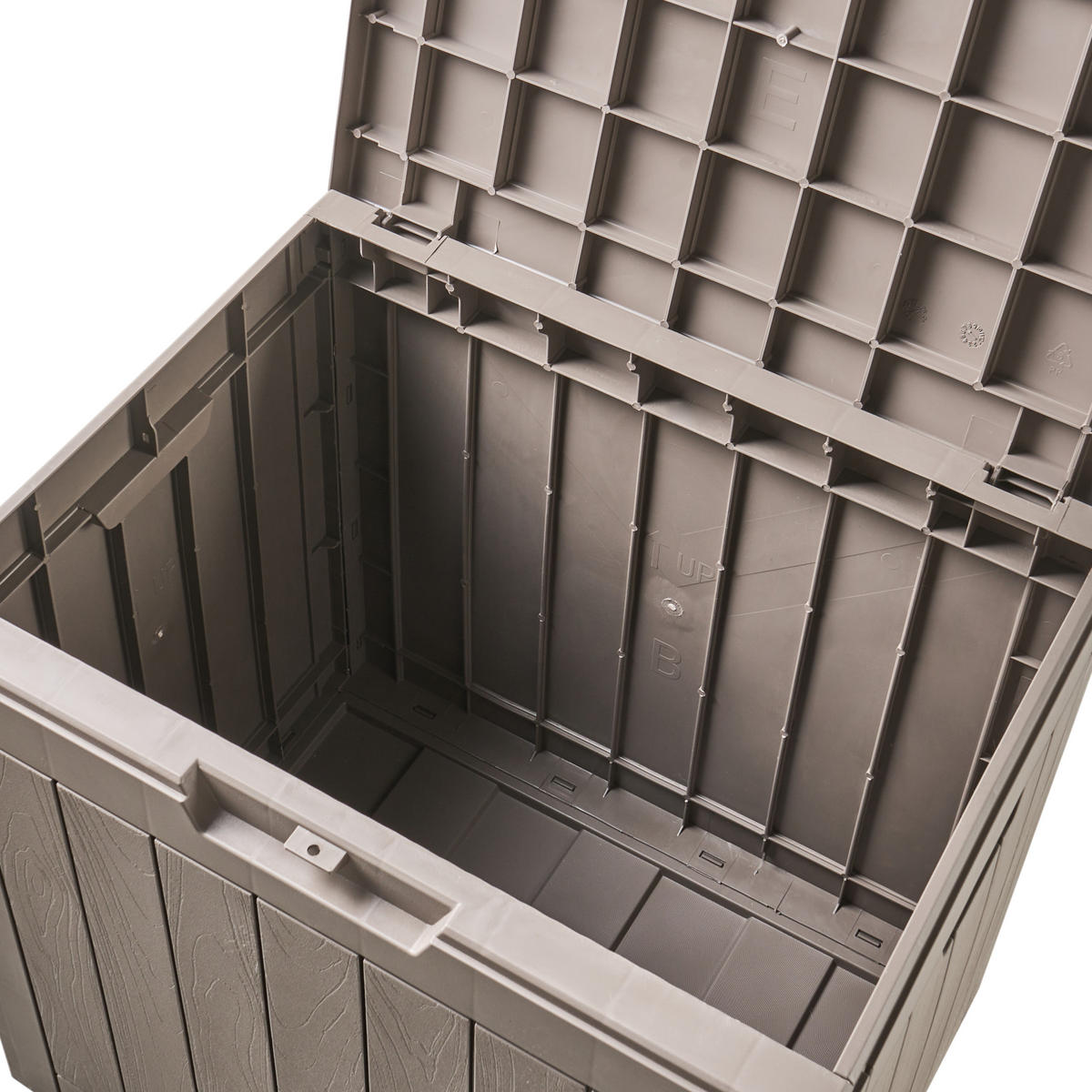 AUFBEWAHRUNGSBOX 56/ 43 cm Taupe - Taupe, Kunststoff (56/53/43cm) - Beliani