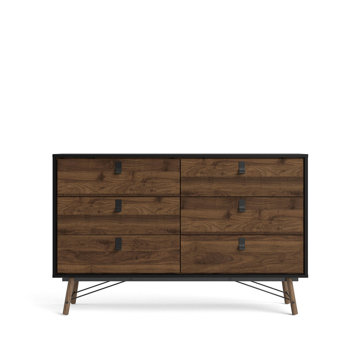 KOMMODE Schwarz - Schwarz, Holzwerkstoff (150/95/40cm) - ebuy24