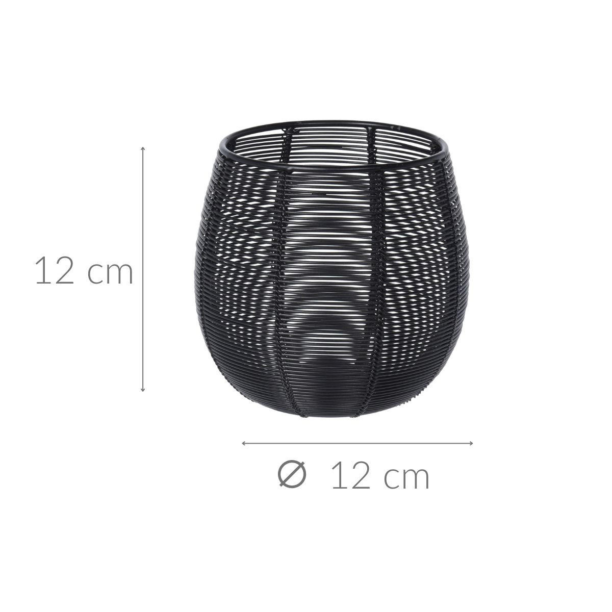 TEELICHTHALTER Metall schwarz Ø 12 cm - Schwarz, Metall (12/12cm) - Home Styling Collection