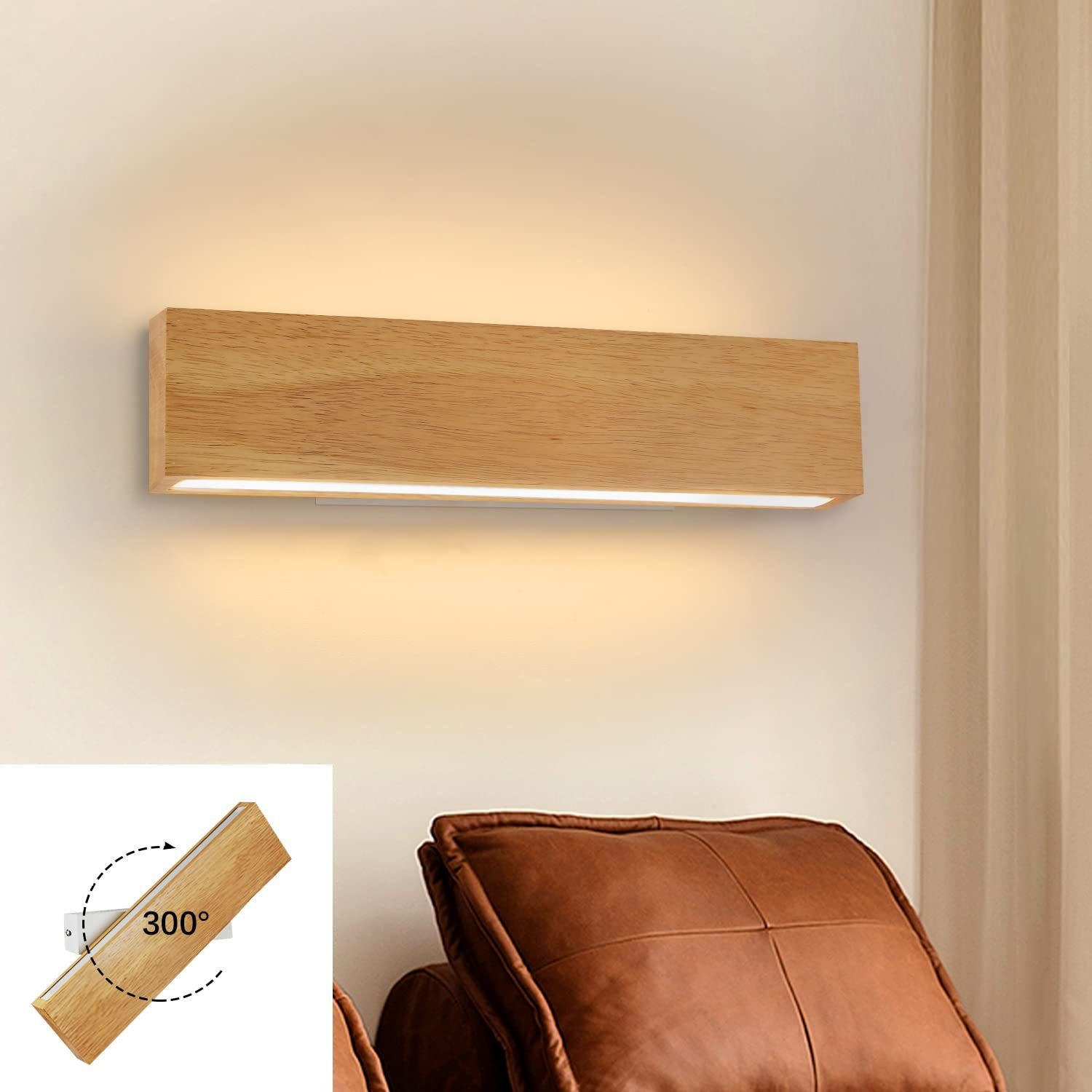 LED WANDLEUCHTE Edel - Braun, Holzwerkstoff (8/3/32cm) - Nettlife
