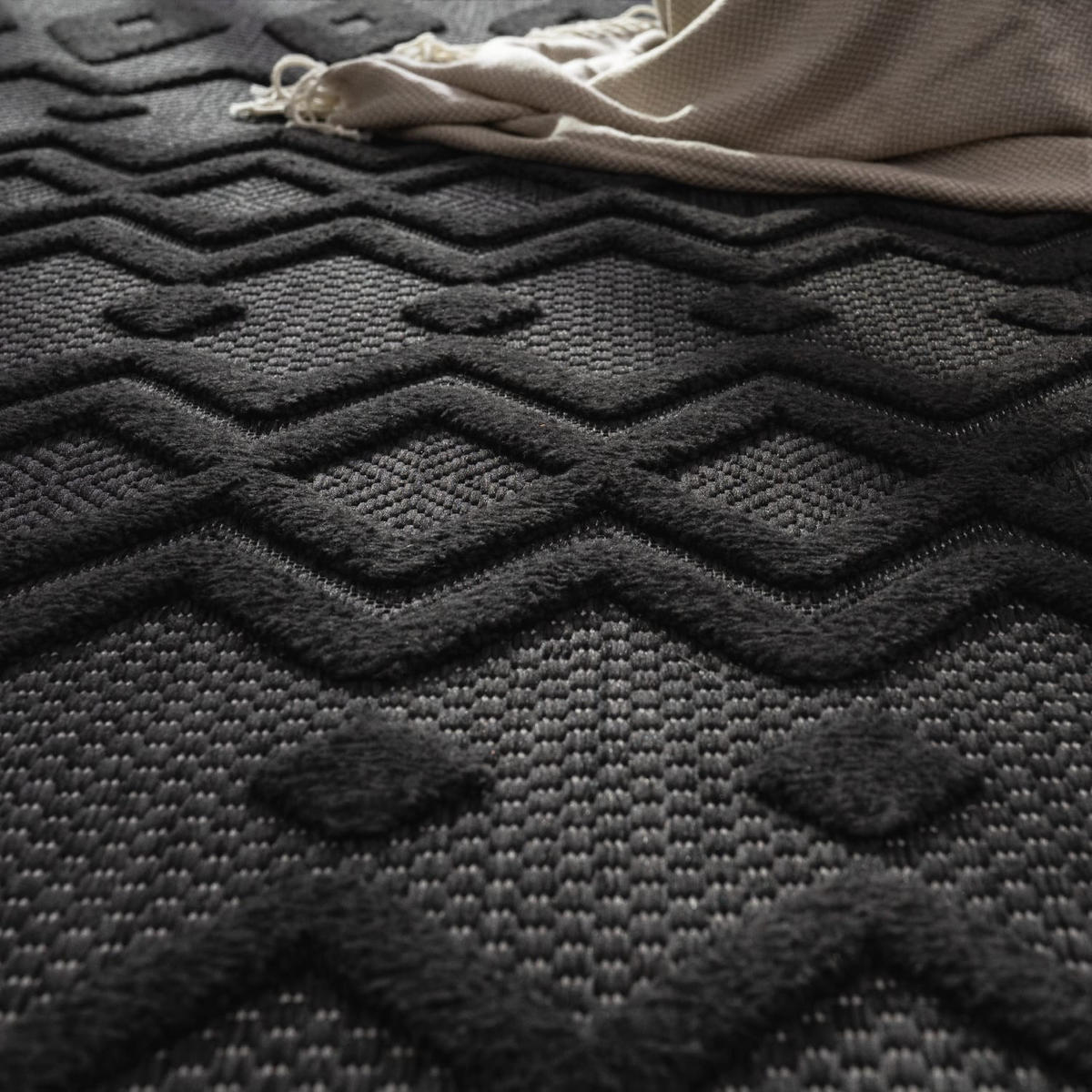 OUTDOORTEPPICH 160/160 cm Livorno 671 - Anthrazit, Kunststoff (160/160cm) - Paco Home
