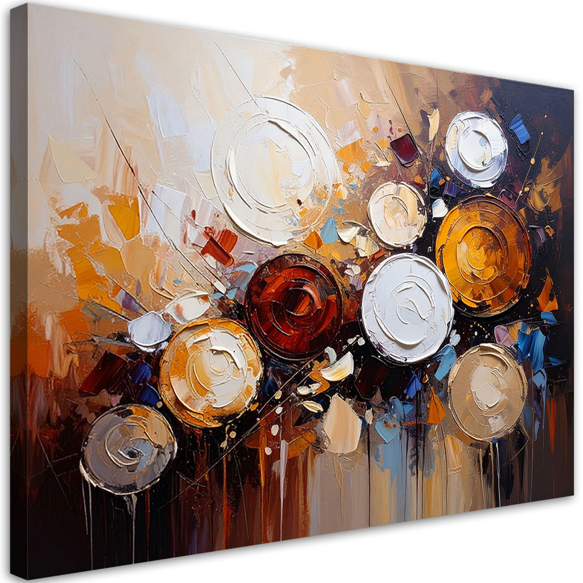 Feeby Leinwandbild Beige 100x70 cm