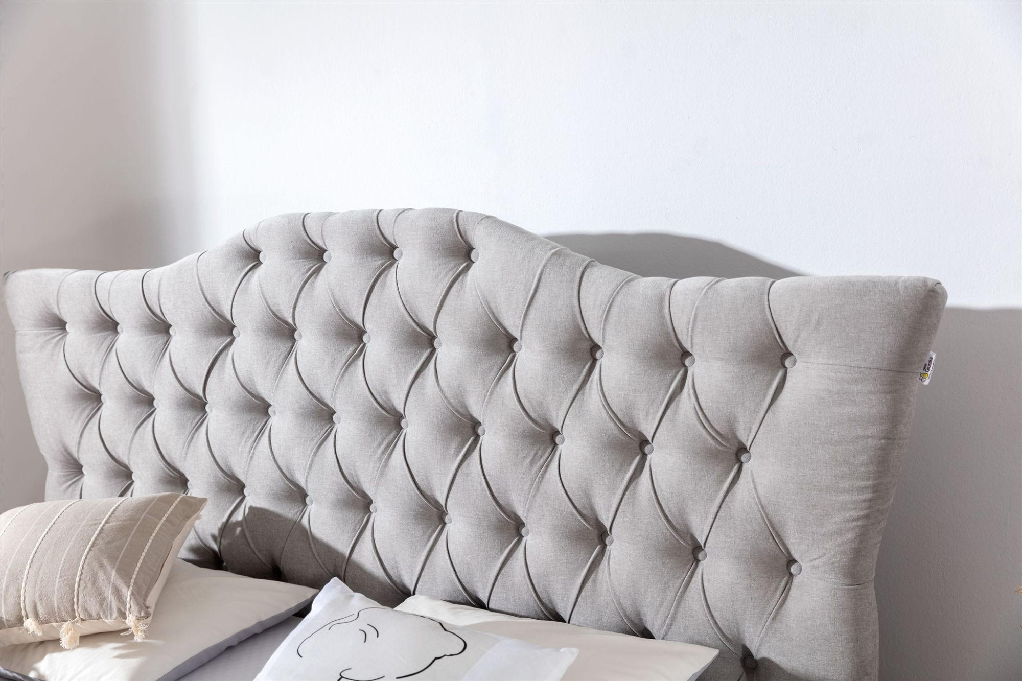 Thumbnail - Fun Möbel Boxspringbett, Schwarz, Textil, 140x200 cm, Schlafzimmer, Betten, Boxspringbetten