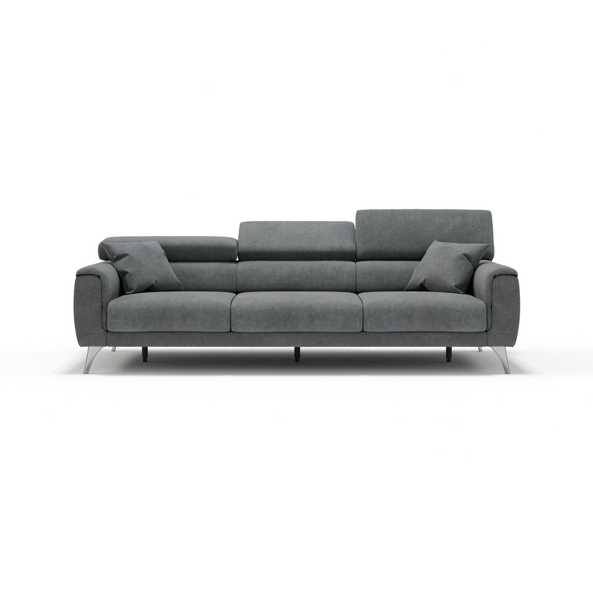 LINEARSOFA Caravaggio - Grau, Textil (244/73/102cm) - Divani.store