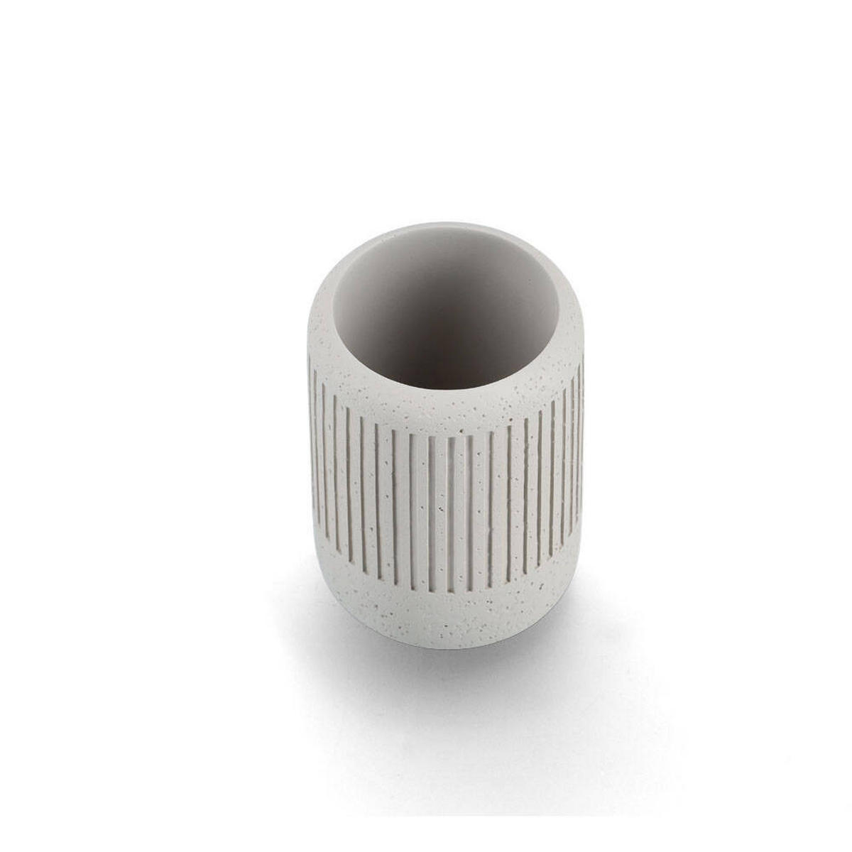 ZAHNBÜRSTENBECHER Cement Ø 7 cm - Weiß, Stein (7/10.2/7cm)