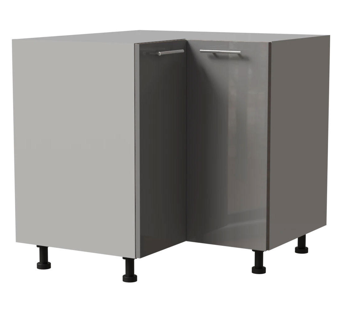 Feldmann-Wohnen Eckunterschrank Grau, Grau 84x82x84 cm