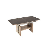 FUNKTIONSTISCH Chad 120x70x54 höhenverstellbar;ausziehbar Wildeiche Bianco/Marmara Nero - Braun, Holz (120/70/54cm) - 58aufmkessel