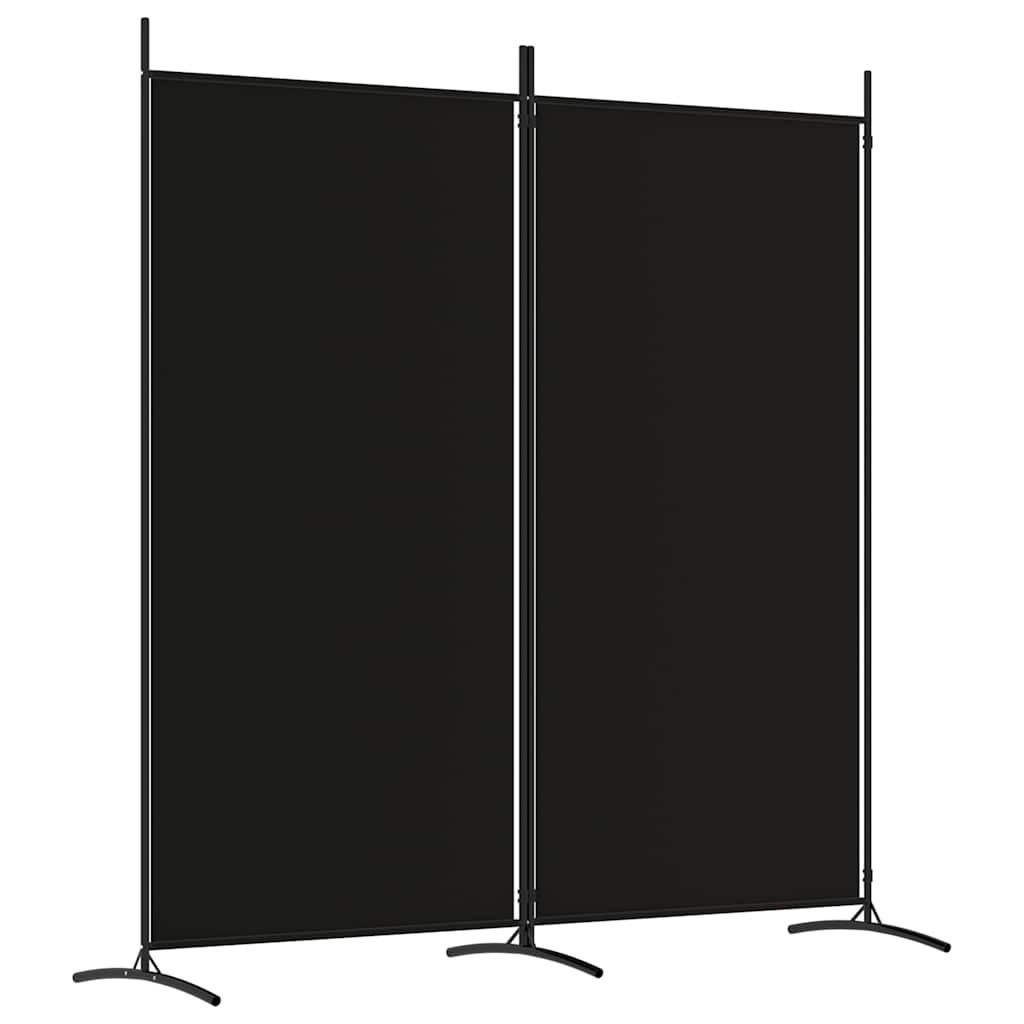 vidaXL Paravent Schwarz 175x180x0.1 cm