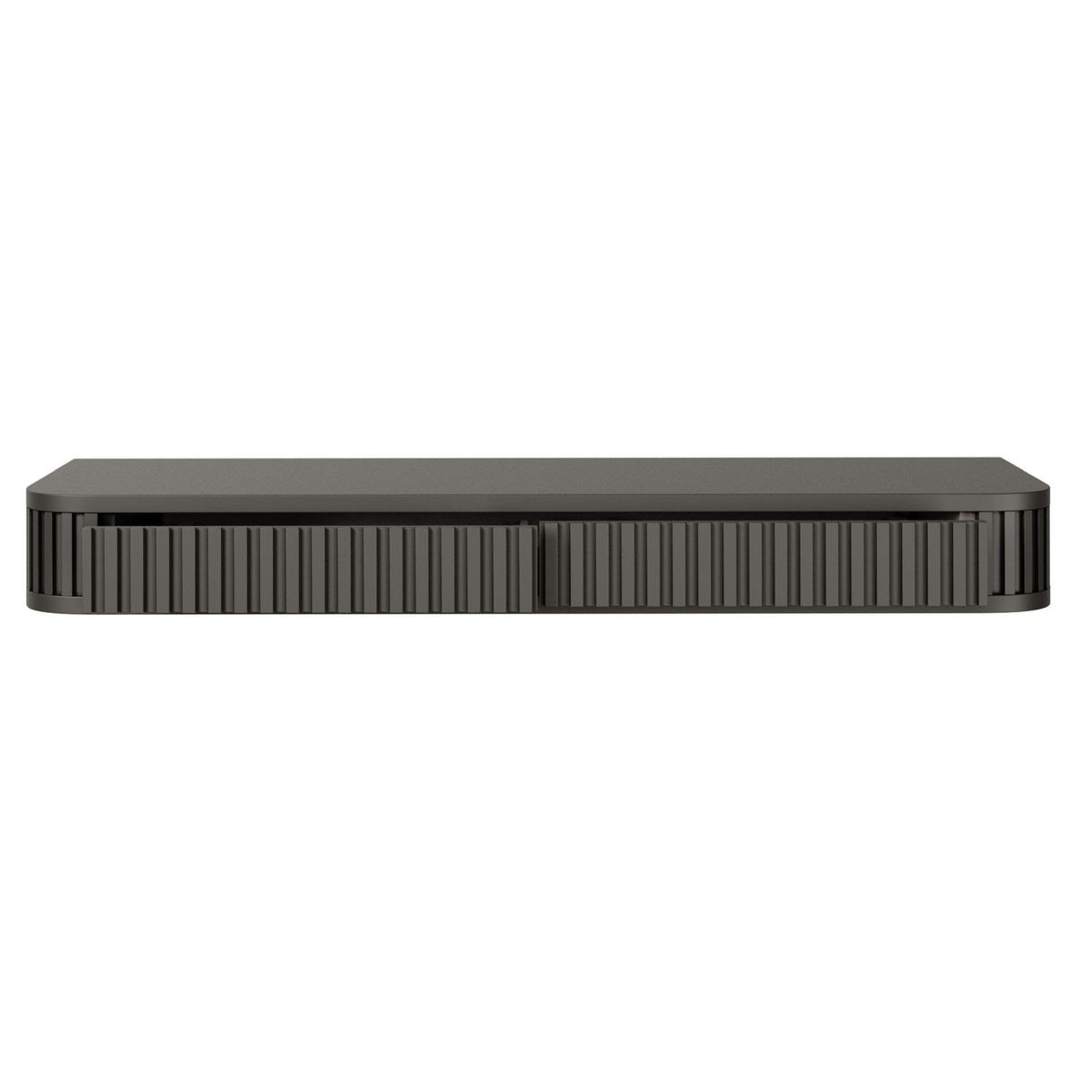 WANDKONSOLE Ovarlo Schwarz mit 2 Schubladen 113 cm - Schwarz, Holzwerkstoff (113.2/13/38cm) - Selsey