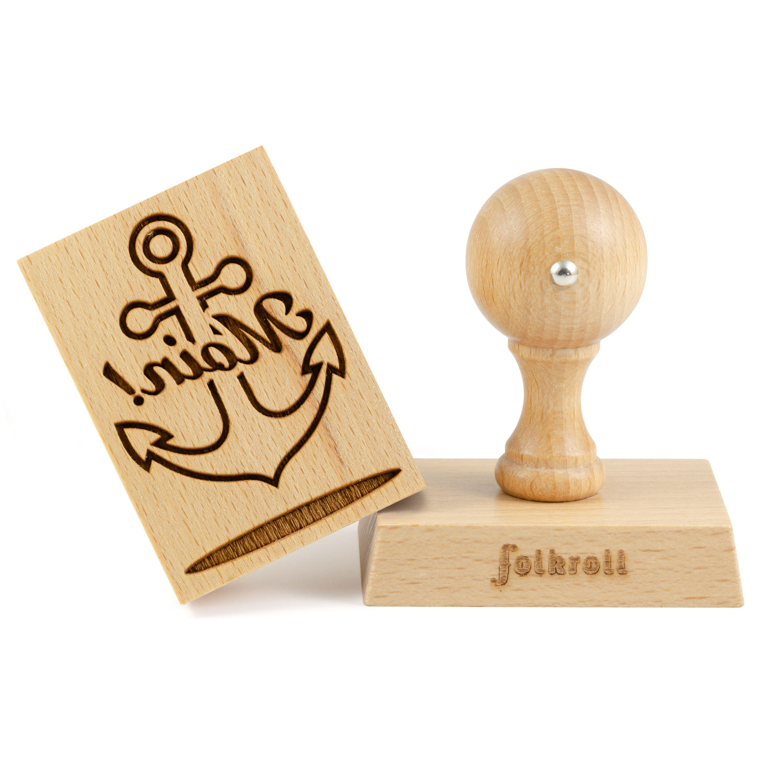 Folkroll Motiv-Keksstempel Braun 7x7.7x5 cm