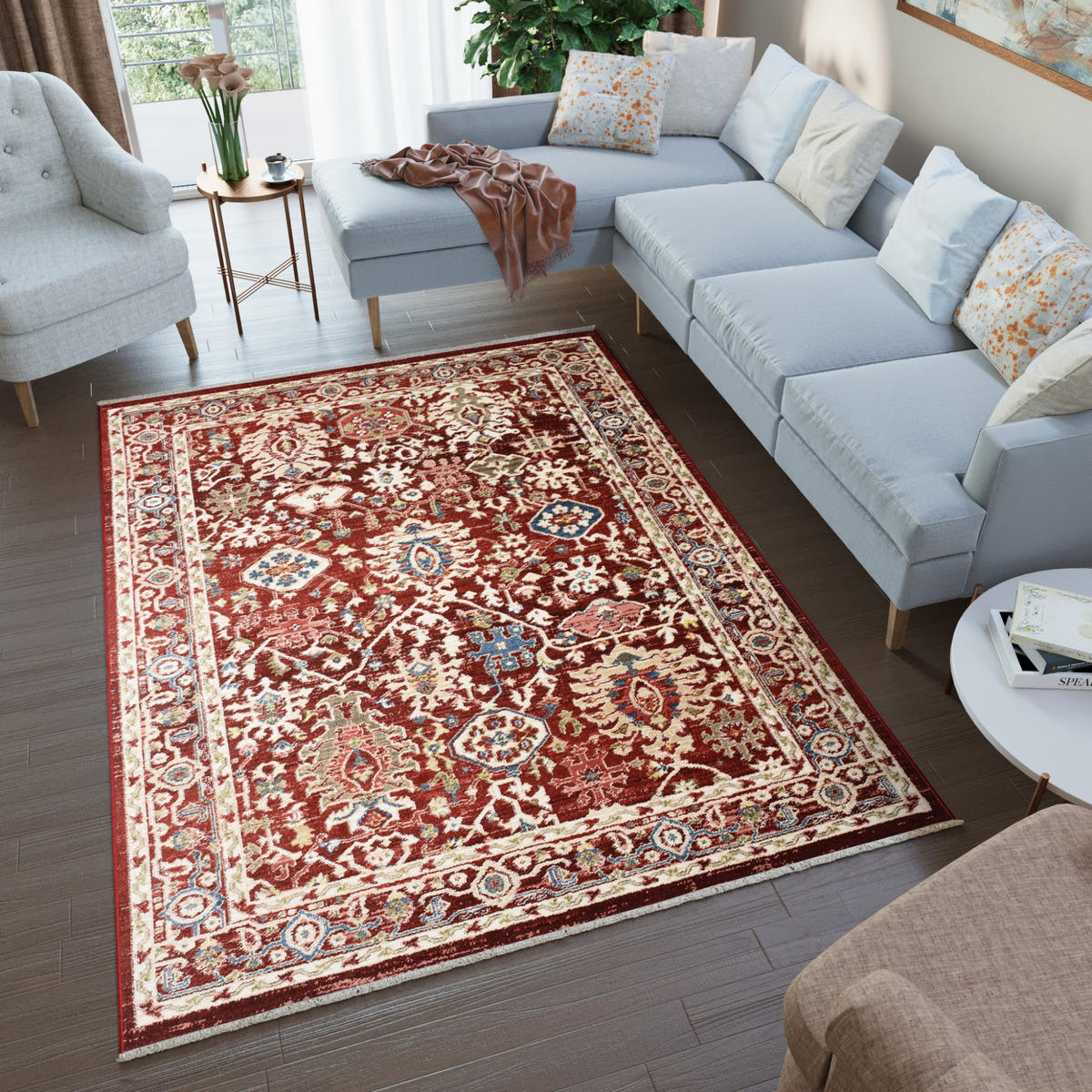 TEPPICH RIVIOLI Rot 80/150 cm - Rot, Textil (80/150cm) - Tapiso