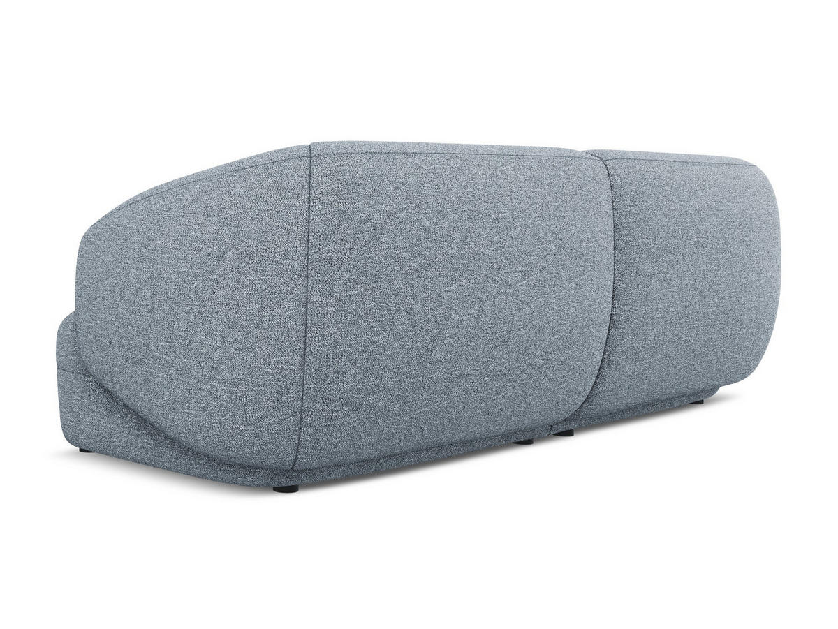 3-SITZER SOFA Strukturstoff Stoff Blau - Blau/Blaugrau, Kunststoff/Textil (212/81/98cm) - Makamii