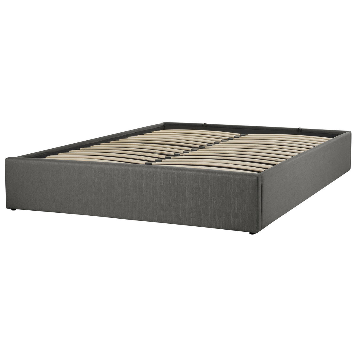 KÁRPITOZOTT ÁGY 160/200cm Sötétszürke Dinan - sötétszürke, textil (160/200cm) - Beliani
