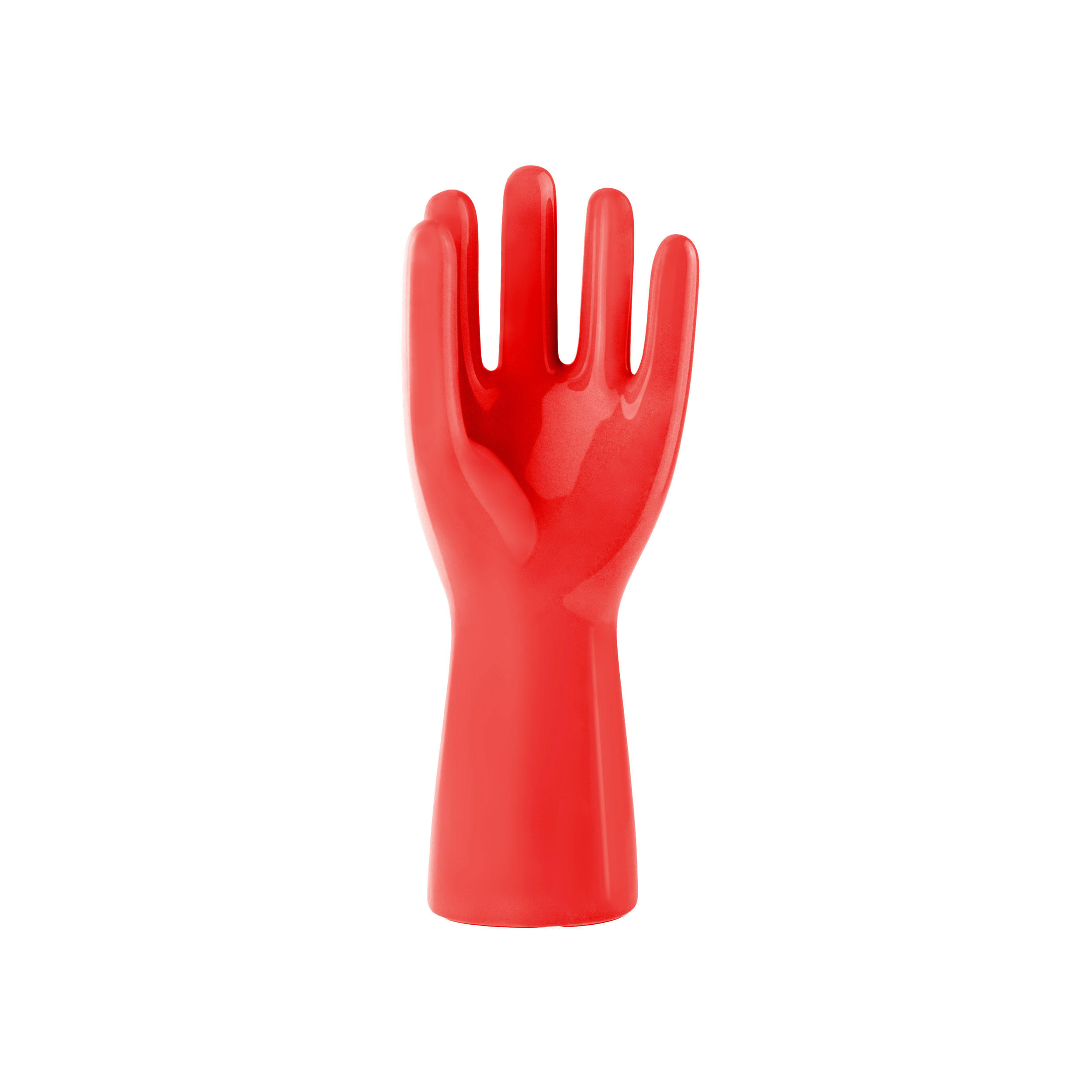 SCHMUCKSTÄNDER Arts of Parts Hand klein, Steingut, Rot, 7 x 4 x 18 cm - Rot, Keramik (4/18/7cm)