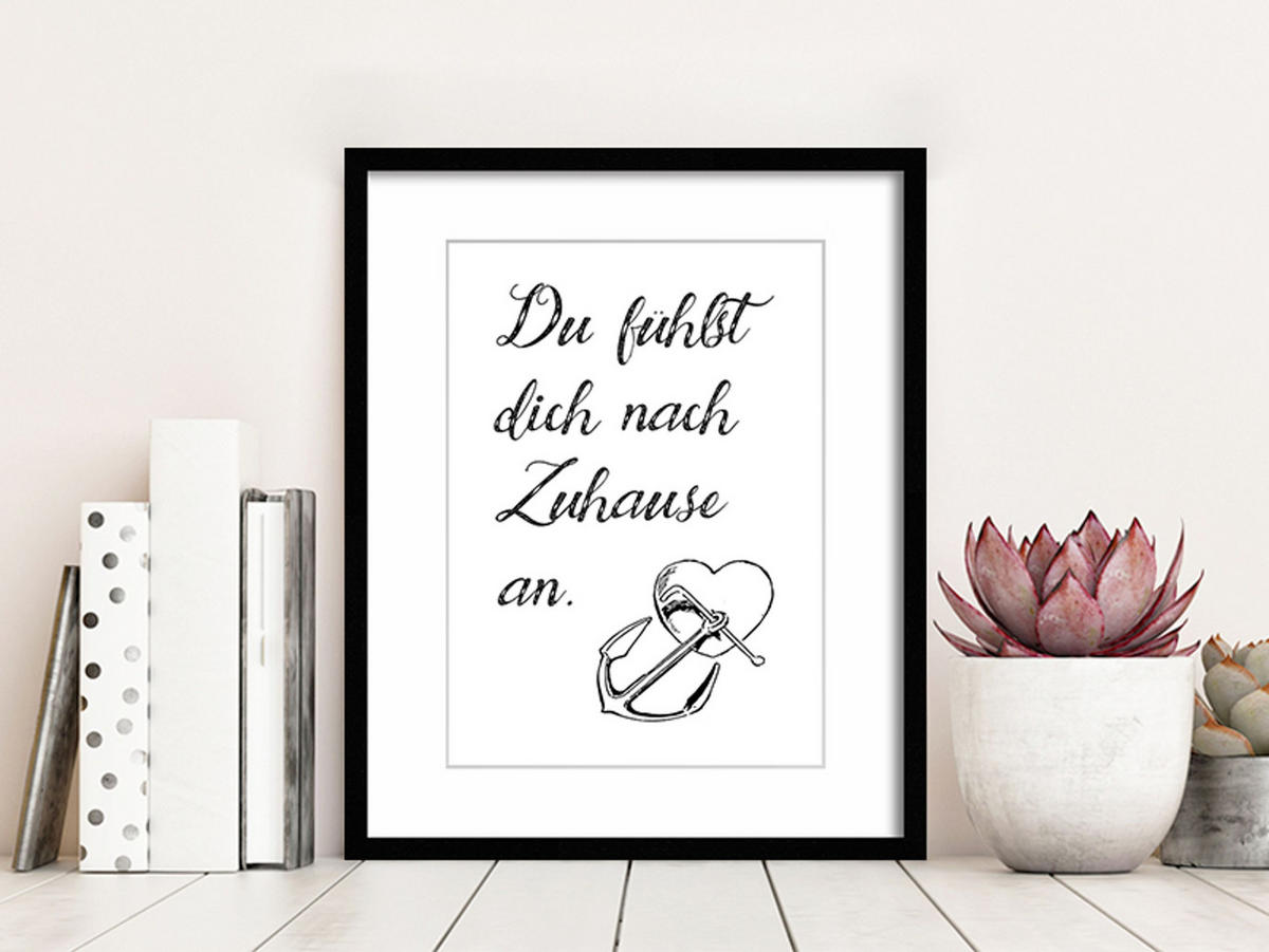 POSTER DIN A4 21x29,7 cm Spruch Liebe schwarz weiß - Weiß, Papier (21/29.7/2cm) - artissimo