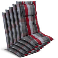 HOCHLEHNER Highlux HL 120x52x7cm Grau-Rot-Hellblau-Kariert (5tlg) - Hellblau, Textil (52/120cm) - Beautissu 