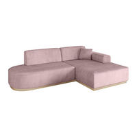 ECKSOFA Ottomane Rechts IREA-L1 - 232x165x80 cm Rosa - Rosa, Holzwerkstoff/Textil (232/165cm) - ALTDECOR