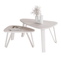 SATZTISCH NOA Stahlgestell, Freiform, Kaschmir - Kaschmir, Holzwerkstoff/Metall (94/60/42cm) - Idohome