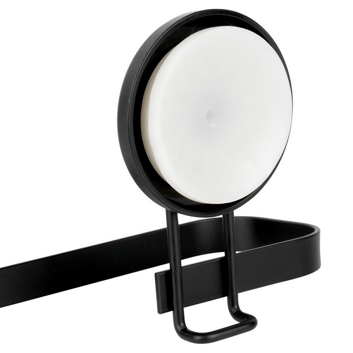 HANDTUCHHALTER Saugnapf Schwarz - Schwarz, Metall (60/11/8.5cm) - Bathroom solutions