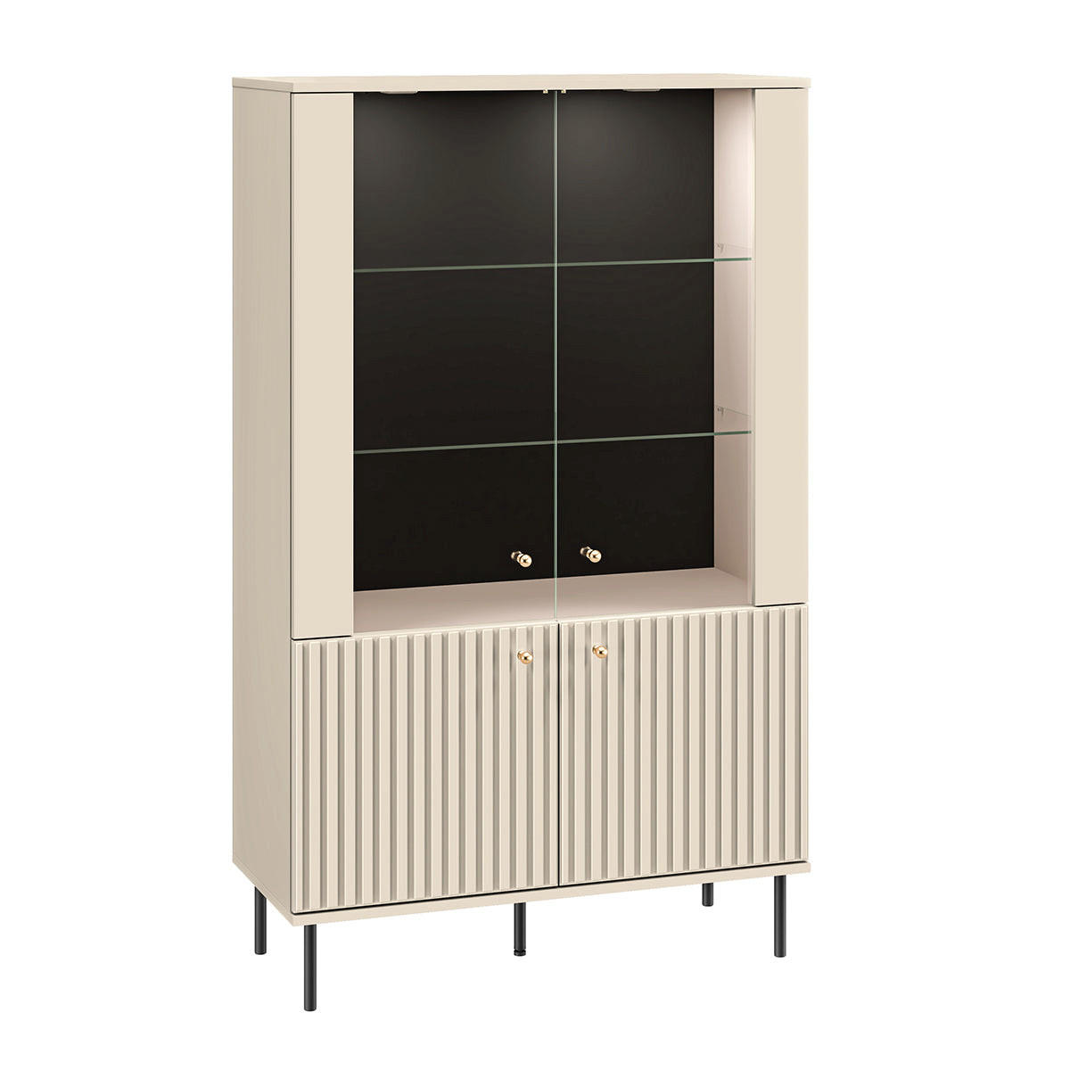 GESCHIRRSCHRANK Nova Beige - Beige, Holzwerkstoff (92/151/40cm) - Petits-meubles